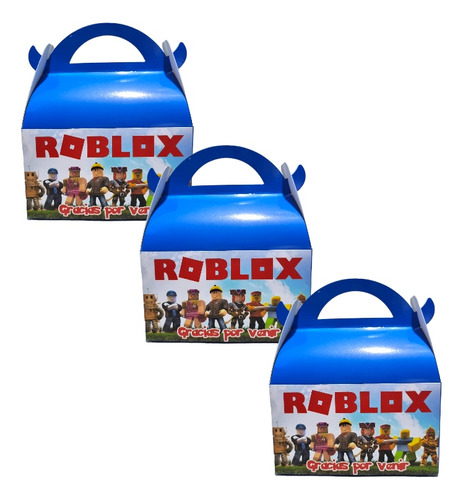 Caja Para Dulces Sorpresa Roblox Cumpleaños X6 Unidades