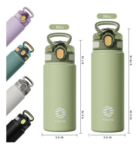 Fjbottle Botella De Agua Aislada Con Pajita ' Botella De Agu