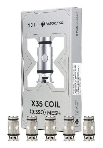 Pack 5 Resistencias Moti X Coil X35 0.35ohm 