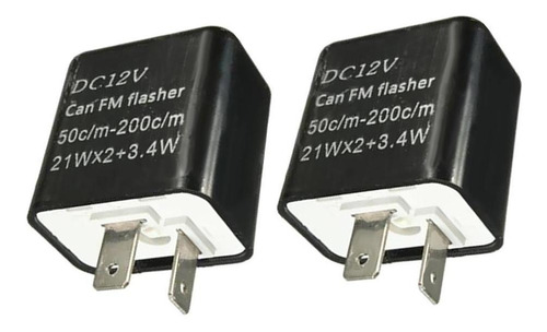 2x 12v 2-pin Ajustable Led Flasher Relay Fix Señal De