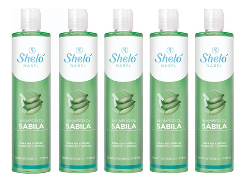 5 Pack Shampoo De Sábila Shelo