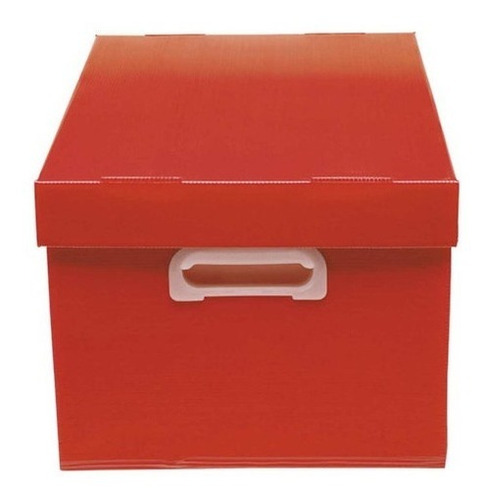 Caixa Organizadora The Best Box G 437x310x240 Vm Polibras Cor Vermelho
