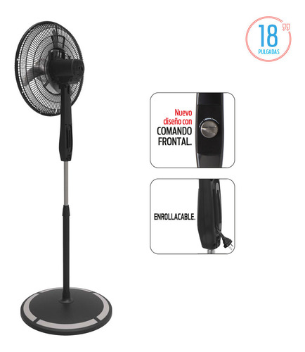 Ventilador De Pie Liliana 18' Vpc18m 75w 3 Velocidades