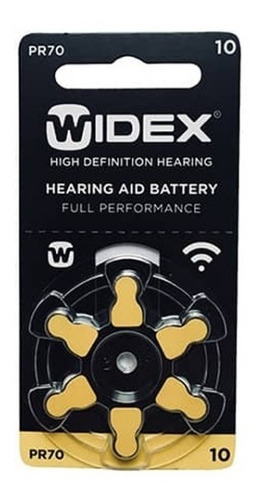 Pack X6 Pilas Para Audifonos Widex Extra Advanced 10