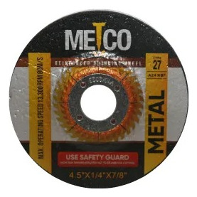 Disco De Desbaste 4.5x1/4x7/8 Metco