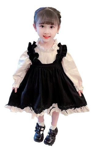 Vestido Princess Lace Con Tirantes Laterales Para Niños