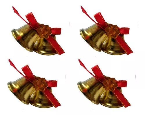 Levemolo 2 Pçs Sinos De Natal Sinos De Metal Jingle Bells Natal Jingle Bell  Decoraciones Para Salas De Casa Decoração De Casa Decoração De Natal