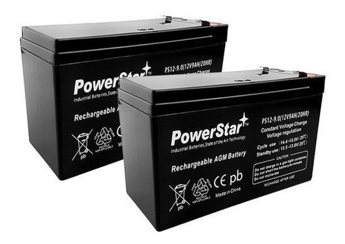 Powerstar - Batería Sla (12 V, 9 Ah)