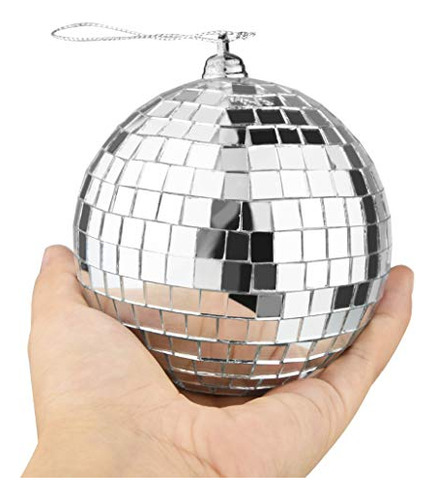 Bola Colgante Plateada De 2 Piezas Disco Mirror Balls Para L
