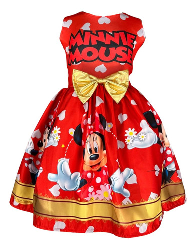 Vestido Niña Fiesta Elegante Minnie Mouse