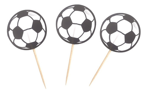 Pinche Adorno Cupcake Copetin Futbol Pelota X 20 Uni Cotillo