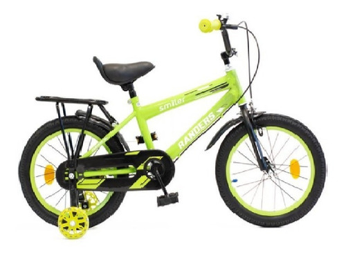 Imagen 1 de 10 de Bicicleta Randers Rodado 16 Para Niño Color Verde Fluor Mg