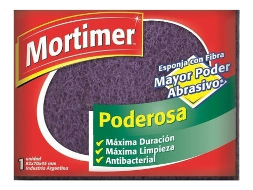 Esponja Cocina Antibacterial Mortimer Poderosa Pack 2x