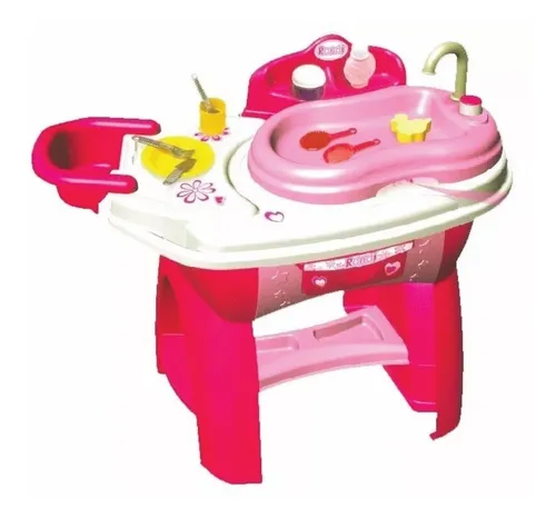 Set Bebe Baño Bañera Agua Cambiador Muñecas Accesorios Rondi