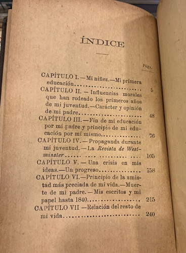 John Stuart Mill Mis Memorias Historia D Mi Vida Y Mis Ideas (Usado)