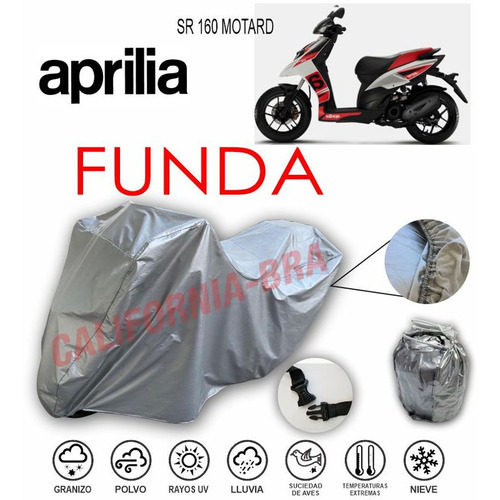 Funda Cubierta Lona Moto Cubre Aprilia Sr 160 Motard