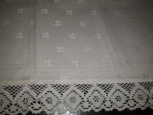 Muy Fino Antiguo Mantel Aleman Trabajado Rosado 1.75 X 1.35m (Usado)