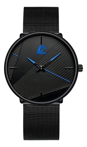 Reloj Dijanes Classic Black Ultra Thin Mesh para hombre