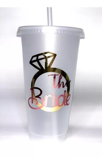 Vasos Cafeteros Con Popote Para Personalizar 24 Oz (40 Pzs)