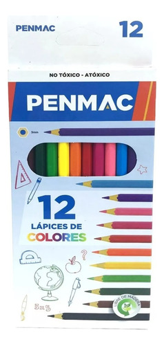 Lápices De Colores Penmac Por 12 Unidades