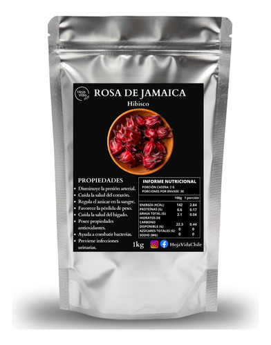 Hibisco - Rosa De Jamaica Flor 1 Kg