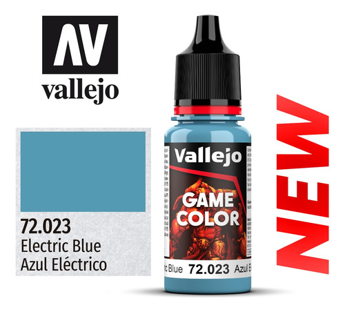 Tinta Vallejo Game Color New Azul Electric Blue 72.023 18ml