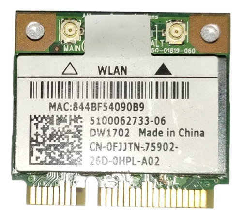 Dell Oem Wireless Dw1702 Atheros Draft N  Wifi 802.11 B/g/n 