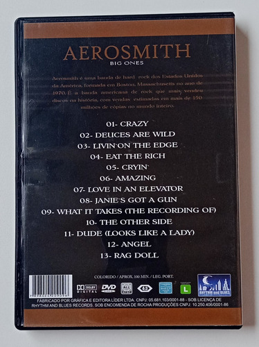 Dvd Aerosmith Big Ones (Usado)