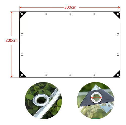 Cortina De Lluvia Al Aire Libre De Pvc Transparente 2*3m