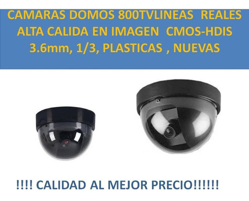 Camaras Vigilancia Domos 800tvl Reales, 1/3, 3.6mm. Plastica