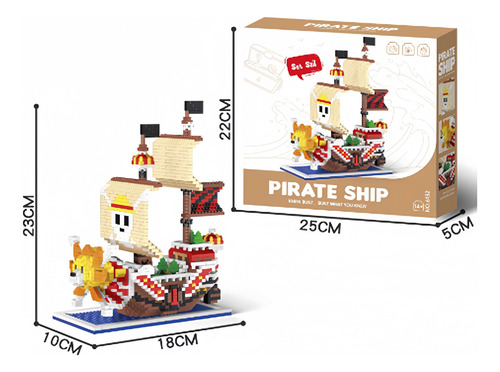 Bloques Luffy Armables 3d De Barco Pirata Rompecabezas 3d De