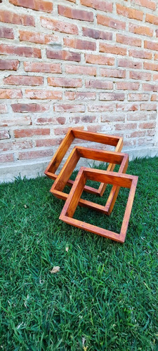 Imagen 2 de 7 de Estante Cuadrado Repisa Pino Nordico Biblioteca Madera Envío