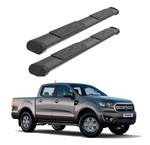 Estribos Bronx Ford Ranger 2013 - 2022 Doble Cabina Negros