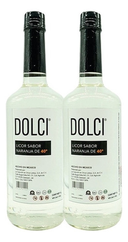 Pack De 2 Piezas Licor De Naranja Dolci 40 1000 Ml