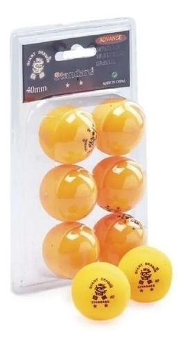 Imagen 2 de 2 de Pelotas Ping Pong Tenis De Mesa Giant Dragon 2* Caja X6 40mm