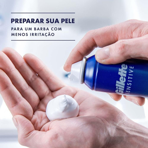 Kit C/6 Unid Espuma De Barbear Gillette Sensitive 56g/57ml