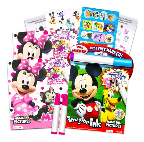 Disney Paquete De Libros De Tinta De Minnie Y Mickey Mous