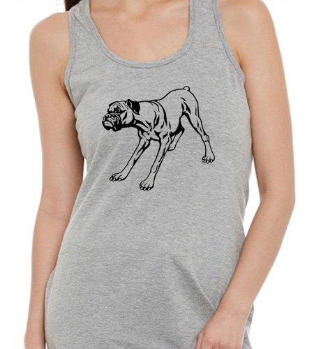 Musculosa Perro Boxer Silueta Vector