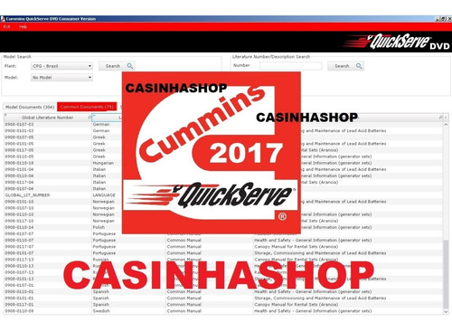 Catálogo Eletrônico Cummins Quickserve Peças E Serv. 2017