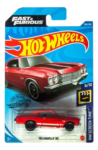 Hot Wheels 70 Chevelle Ss Rojo Time Fast And Furious Collect