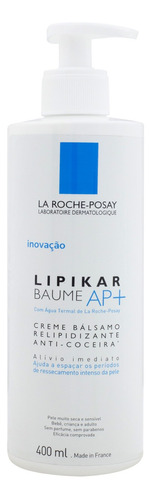 Crema sin perfume La Roche-Posay Lipikar de Baume AP+, botella de 400 ml