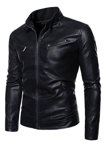 Chaqueta De Moto De Cuero De Manga Larga Para Hombre X Coat