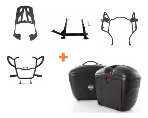 Kit Chapam Protetor Suportes Cavalete Baú E21 Fazer 250 Fz25