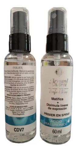 Set 2 Primer Facial Spray Con Acido Hialuronico Fuller 