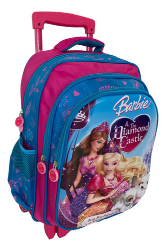 Morral Maleta Bolso Escolar Barbie Con Llamtas