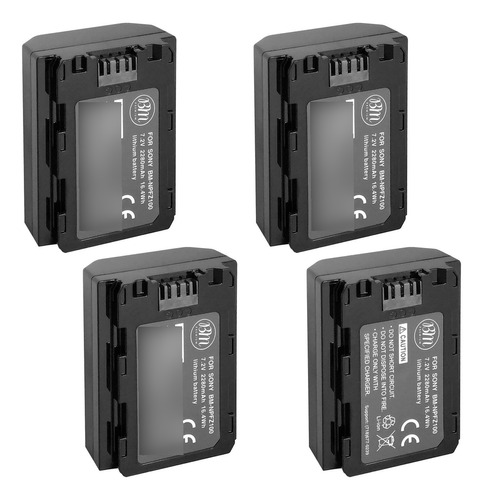 Bm Premium 4 Baterías Np-fz100 Para Sony Alpha 1, Zv-e1, F.