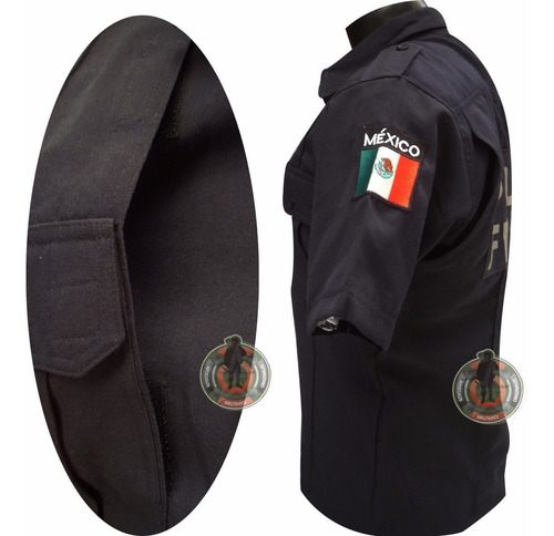 Imagen 5 de 6 de Camisa Tactica Con Bolsas Ocultas Cierre Simulado