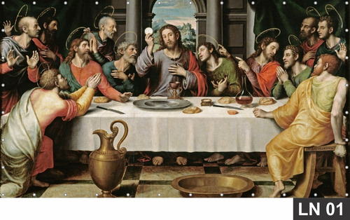 Painel Santa Ceia Jesus 2,80x1,50 Para Decoração
