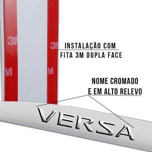 Friso Lateral Versa Escrita Alto Cromada 2016 2017 2018 2019