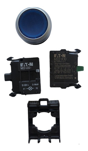 M22-dl-b, Botón Pulsador Iluminado Eaton